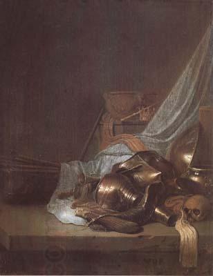 POORTER, Willem de Still Life with Weapons and Banners (mk14)